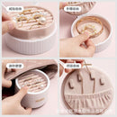 Mini Macaron Jewelry Organizer Box – Velvet-Lined Portable Storage for Earrings, Necklaces & Rings