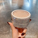 Mini Macaron jewelry organizer box in white on clean white background