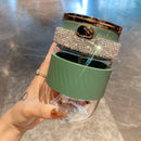 Tumbler with engraved monogram option mockup (conceptual)