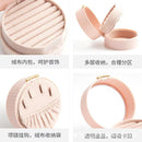 Mini Macaron Jewelry Organizer Box – Velvet-Lined Portable Storage for Earrings, Necklaces & Rings