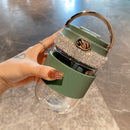 Close-up of tumbler base showing smooth rounded edge and stability