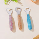 Side profile showing ergonomic curve and metallic finish of Nordic-style opener