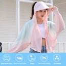 Womens UPF 50+ Cooling UV Protection Clothing Hooded Sun Protective Jacket Long Sleeve for Summer