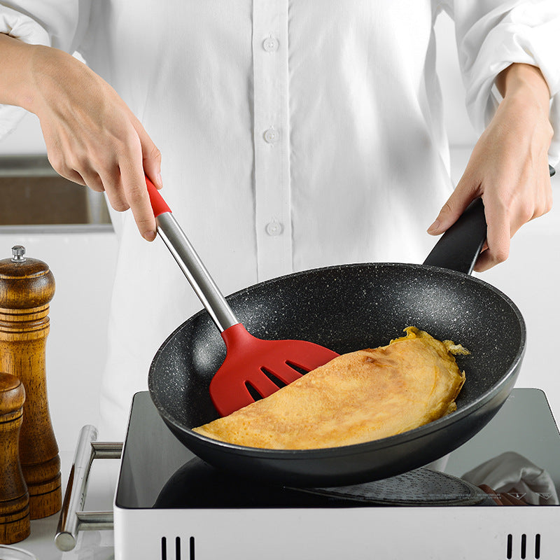 Storage barreled stainless steel tube handle silicone kitchenware 14-piece set