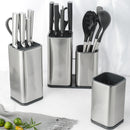 Block Set Stainless Steel Knife Holder Free Insert Knife Holder Kitchen Utensils Knife Holder Storage Bucket