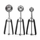 304 Steel Cookie Scoop Set of 3 - S,M,L Ice Cream Scoop Set