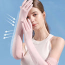2 Pairs Women UV Sun Protection Driving Gloves Touchscreen Arm Sun Block Gloves for Outdoor Sports Summer Supplies