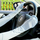 Driving Fingerless Sun Sleeves, Adjustable Protection Arm Gloves for Women Girls