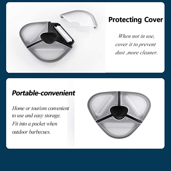 3 in 1 Stainless Steel Peeler- Premium Swivel Vegetable Peelers- Sharp Blade for Fruits, Potatoes and Carrots- Ergonomic Concave Grip Safety Design