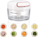 Picowe Mini Hand Easy Pull Food Processor Garlic Press, Hand Held Vegetable Chopper for Meat, Fruits, Nuts, Herbs, Onions, Garlic (170ML)