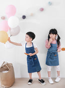 Denim parent-child apron pure cotton