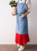 Denim Korean Style Halter Apron Sleeveless