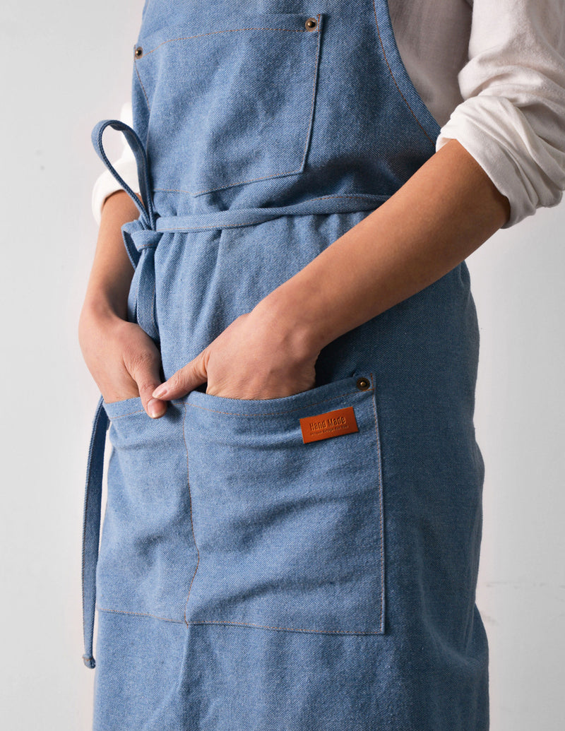 Denim Korean Style Halter Apron Sleeveless