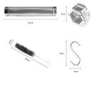 Smoker Tube 12 inches Stainless Steel BBQ Wood Pellet Tube Smoker for Cold/Hot Smoking