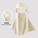 Summer Ice Silk Sunscreen Face Mask Full Face Female Frontal Neck UV Mask Removable Brim Face Kini