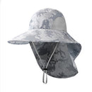 Summer sunshade fisherman hat outdoor mountaineering fishing sunscreen hat neck guard big brim men's hat