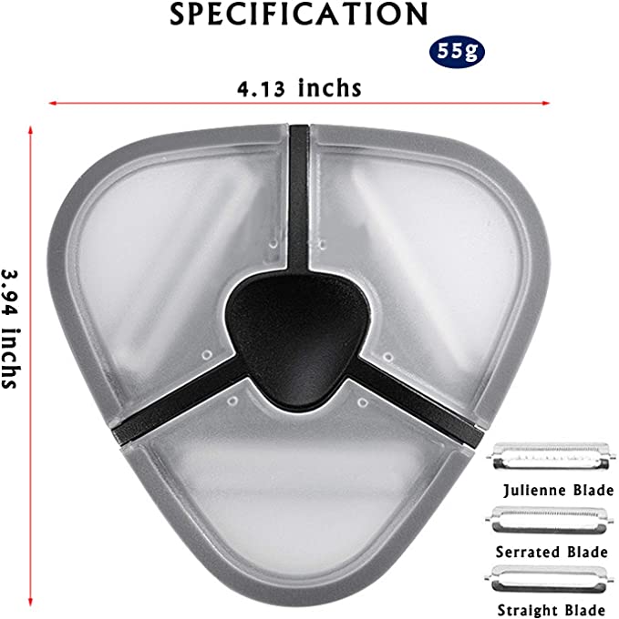 3 in 1 Stainless Steel Peeler- Premium Swivel Vegetable Peelers- Sharp Blade for Fruits, Potatoes and Carrots- Ergonomic Concave Grip Safety Design